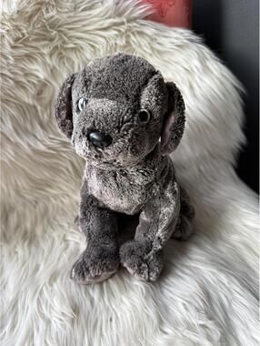 Ty Plush Gray Dog Stuffed Animal